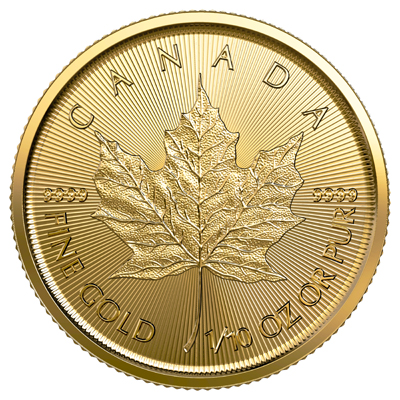 1/10oz Royal Canadian Mint Gold Coin
